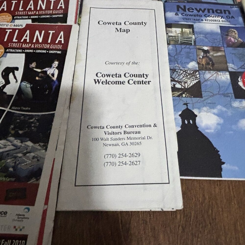 Georgia Atlanta Coweta County Newnan Road Maps Lot of 11 - Picture 3 of 9